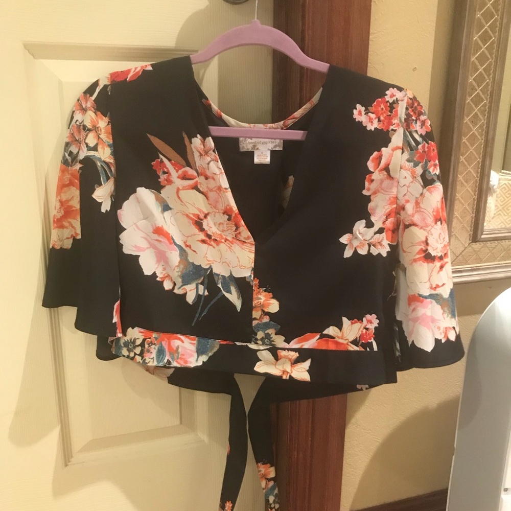 Floral crop top